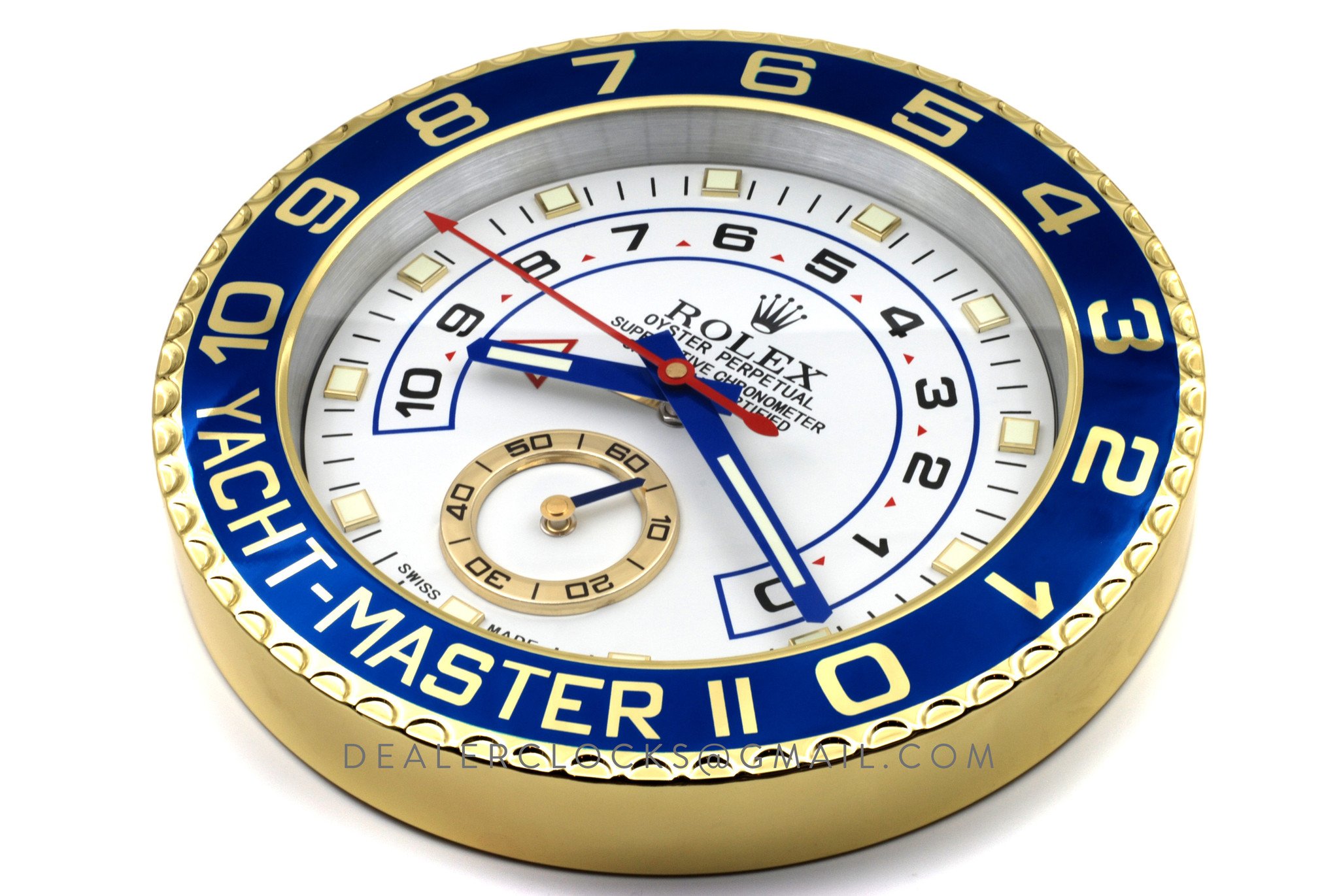 ROLEX Yacht-Master II 壁時計 Premium Yacht Master II, Silver & Blue | Wall Clock 2025