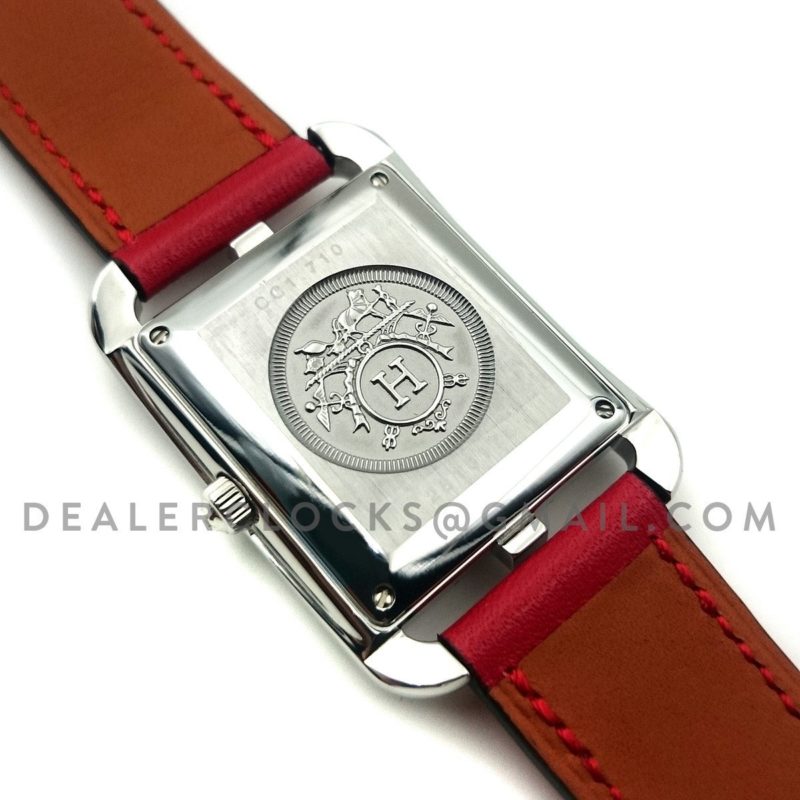 Cape Cod GM Quartz Steel on Red Fjord Leather Strap