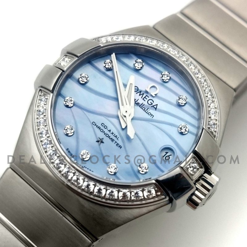 Constellation Ladies 27mm Blue Mother of Pearl Dial with Diamonds