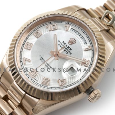 Day-Date II 218235 White Dial in Rose Gold