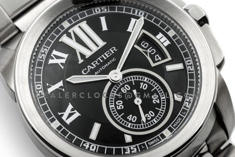 Calibre de Cartier Black Dial on Steel Bracelet