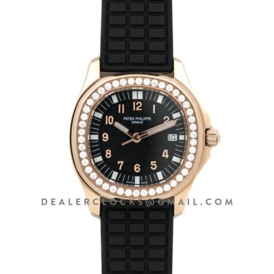 Aquanaut Luce 5068R Black dial in Rose Gold