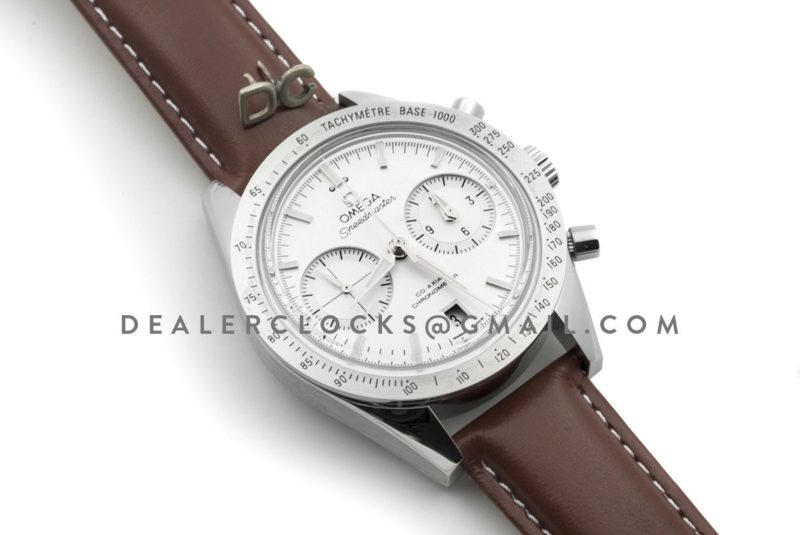 Speedmaster '57 Co-Axial White/Silver Dial on Brown Leather Strap