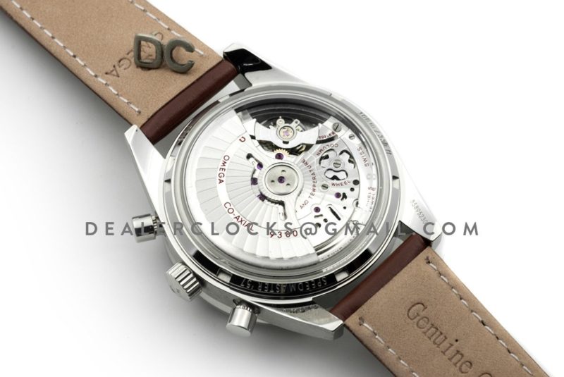 Speedmaster '57 Co-Axial White/Rose Gold Dial on Brown Leather Strap