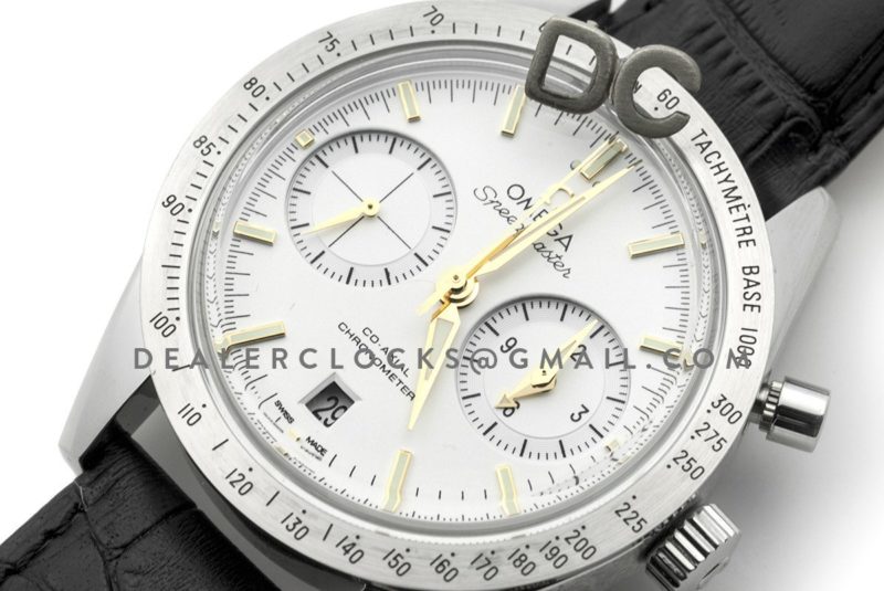 Speedmaster '57 Co-Axial White/Gold Dial on Black Leather Strap