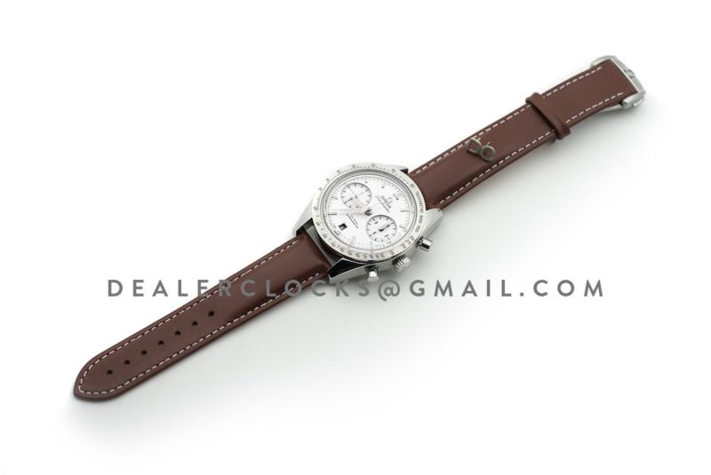 Speedmaster '57 Co-Axial White/Silver Dial on Brown Leather Strap
