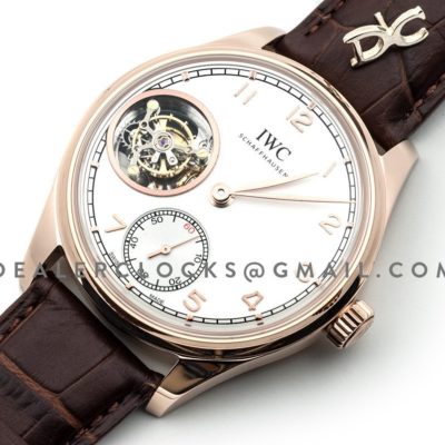 Portuguese Tourbillon Hand Wound IW546302 Silver Dial in Rose Gold
