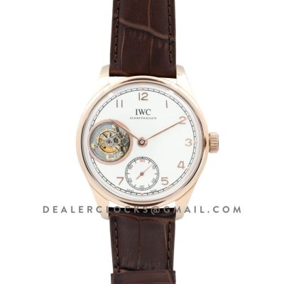 Portuguese Tourbillon Hand Wound IW546302 Silver Dial in Rose Gold