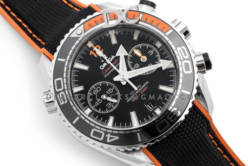 Seamaster Planet Ocean 600M Master Chronometer Chronograph Black Dial on Nylon Strap