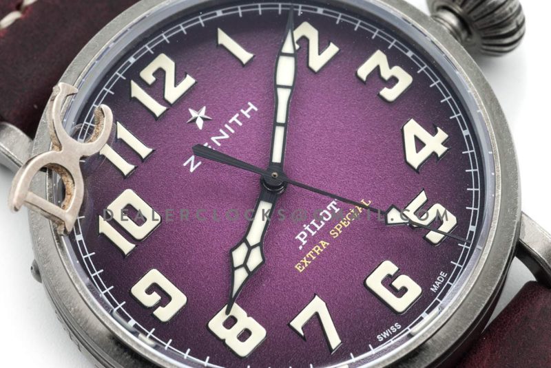 Pilot Type 20 Extra Special 40mm Burgundy Dial in Aged Steel