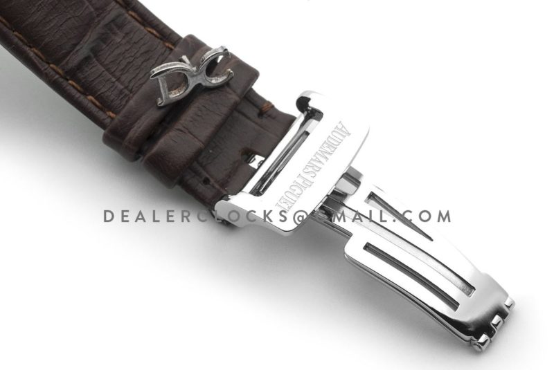 Royal Oak 15400 Steel White Dial on Leather Strap