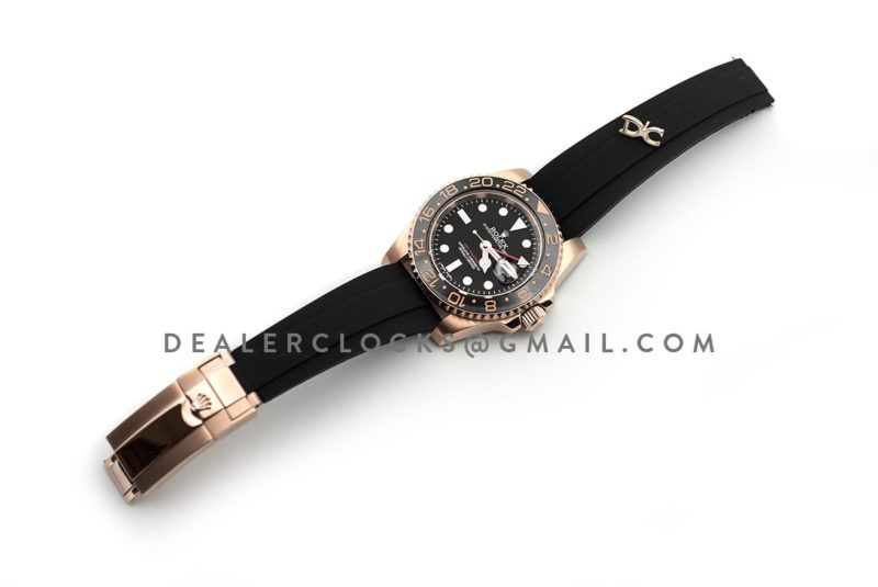 GMT Master II in Rose Gold on Rubber Strap