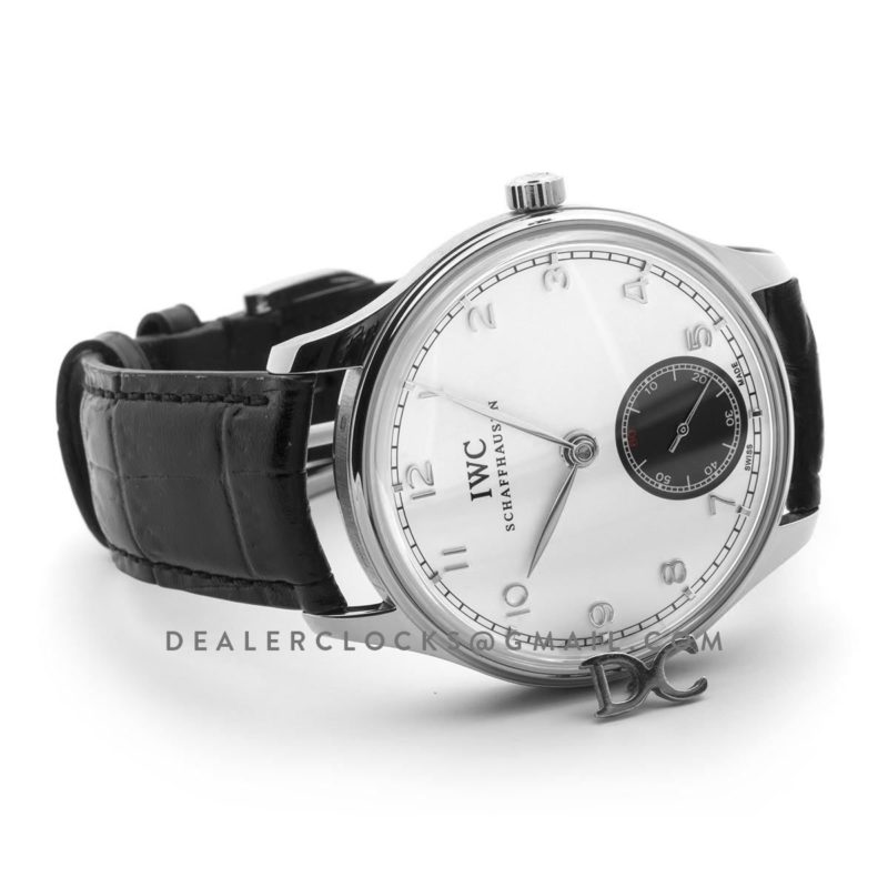 Portuguese Hand Wound Eight Days IW545405 White Dial in Steel