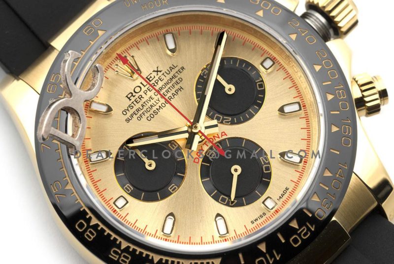 Daytona 116518LN Champagne Red Dial in Yellow Gold