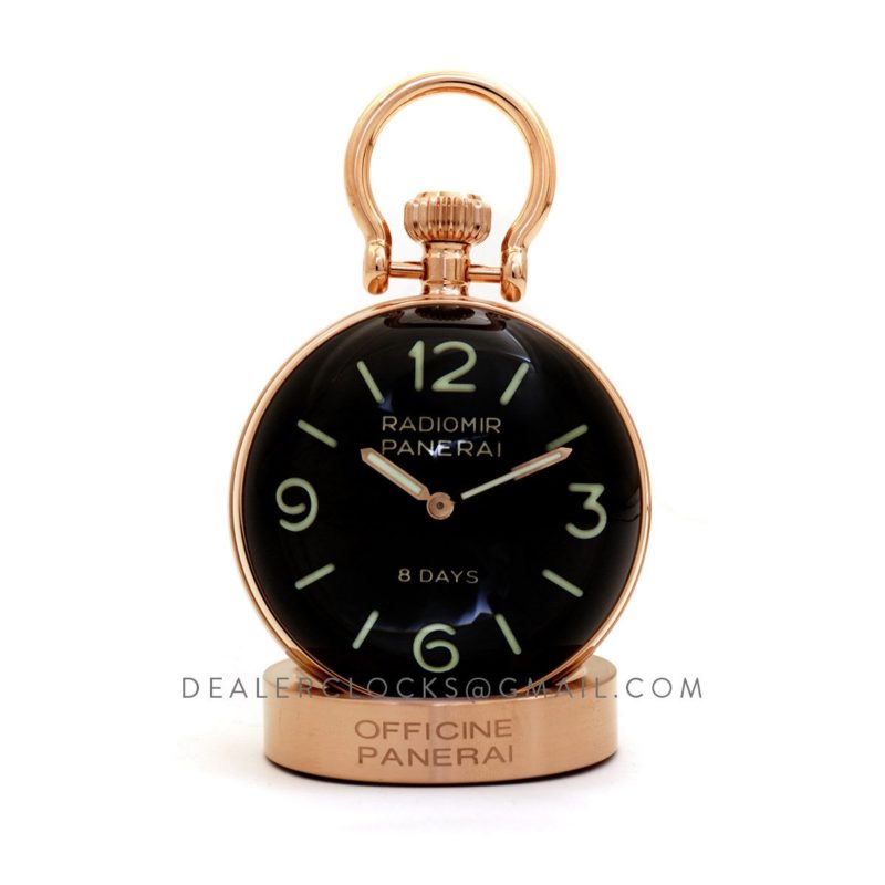 Pam 581 Table Clock 8 Days in Rose Gold