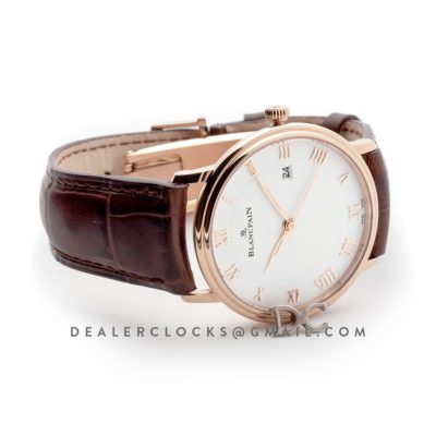 Villeret Ultra Thin Whte Dial in Rose Gold