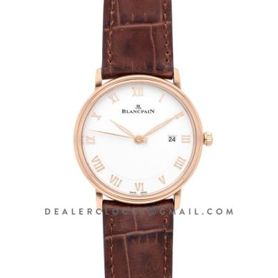 Villeret Ultra Thin Whte Dial in Rose Gold
