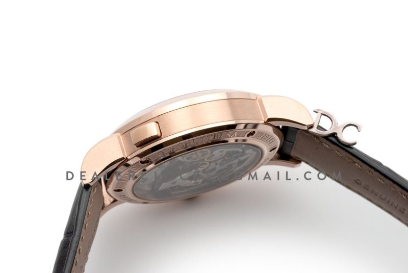 Datograph Chronograph Flyback Black Dial in Rose Gold