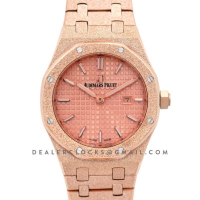 Lady Royal Oak 67650OR Rose Dial in Frosted Rose Gold