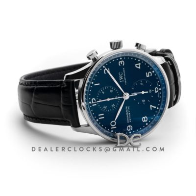 Portugieser Chronograph Edition "150 Years” IW371601 Blue Dial In Steel