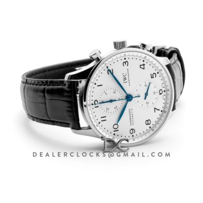 Portugieser Chronograph Edition 150 Years IW371601 White Dial in Steel