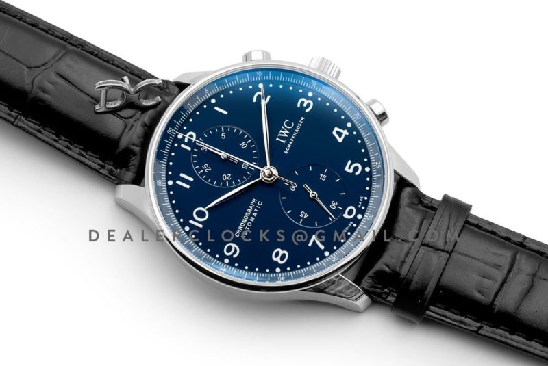 Portugieser Chronograph Edition "150 Years” IW371601 Blue Dial In Steel