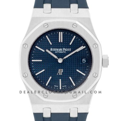 Royal Oak 15202 Stainless Steel Blue Dial on Blue Rubber Strap