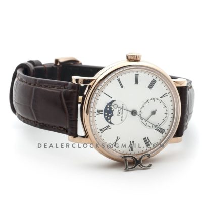 Vintage Portofino Hand Wound IW544803 White Dial in Rose Gold