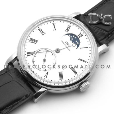 Vintage Portofino Hand Wound IW544805 White Dial in Steel