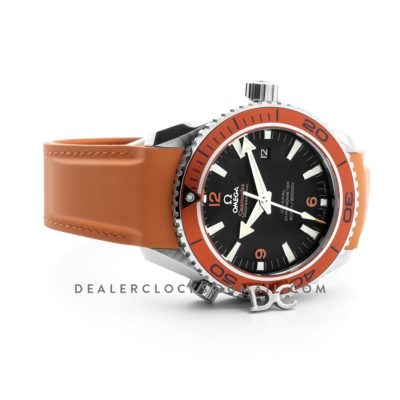 Seamaster Planet Ocean 600m Co-Axial 45.5mm Black Dial with Orange Bezel on Orange Rubber Strap