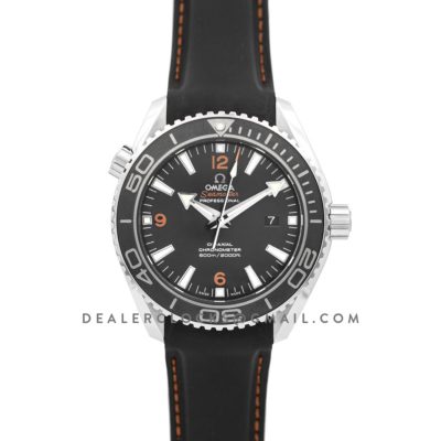 Seamaster Planet Ocean 600m Co-Axial 45.5mm with Orange Markers Black Dial on Black Rubber Strap