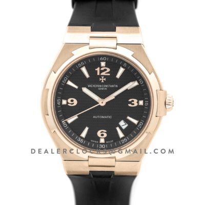 Overseas Automatic Black Dial in Rose Gold