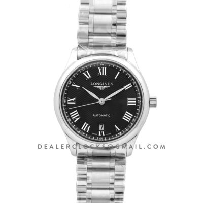 The Longines Master Collection Black Dial in Steel on Bracelet