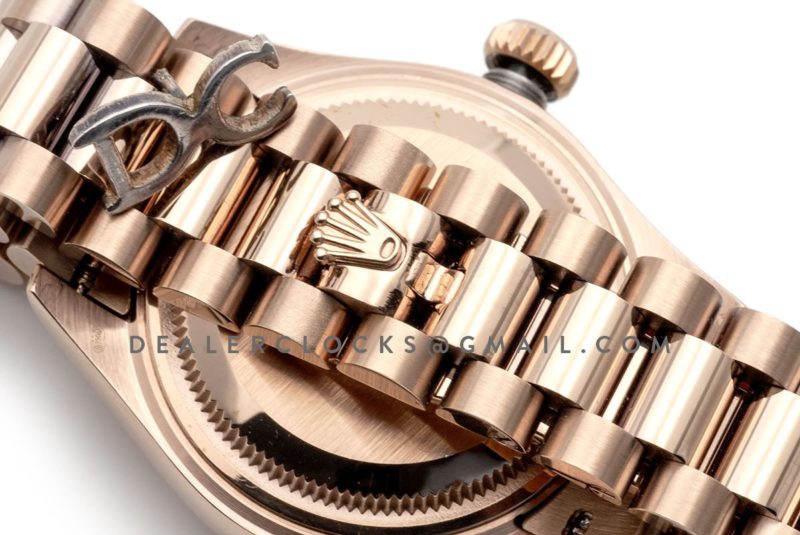 Ladies Datejust 279175 Pink Dial with Diamonds Markers in Rose Gold