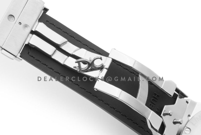 Classic Fusion Tourbillon 45mm Black Dial in Steel on Black Leather Strap