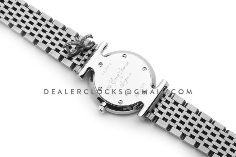 La Grande Classique De Longines 24mm White Dial in Steel on Bracelet