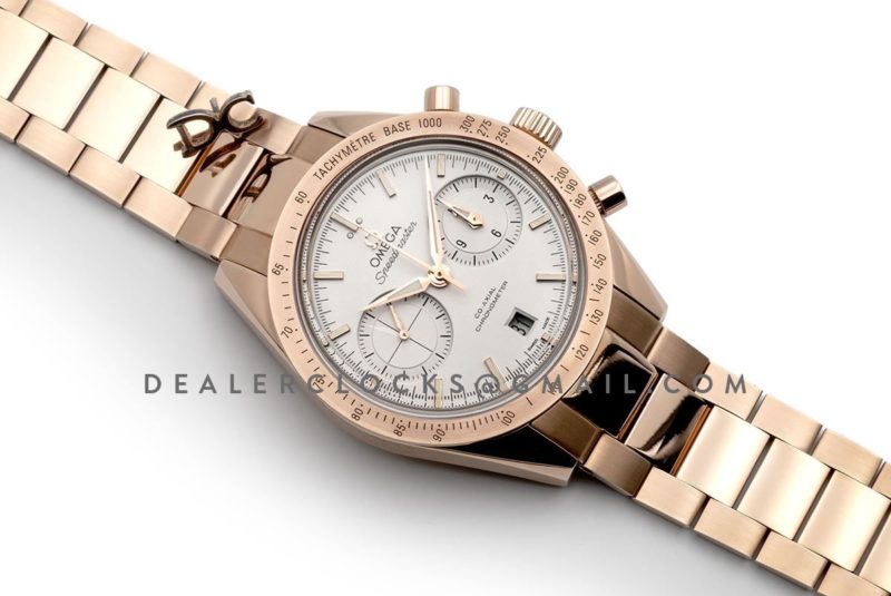Speedmaster '57 Co-Axial White Dial in Rose Gold on Bracelet