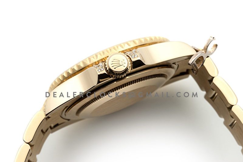 GMT Master II 116758 in Black Dial in Yellow Gold with Paved Diamond Bezel