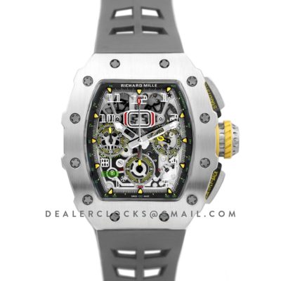RM 011-03 Automatic Flyback Chronograph in Titanium on Grey Rubber