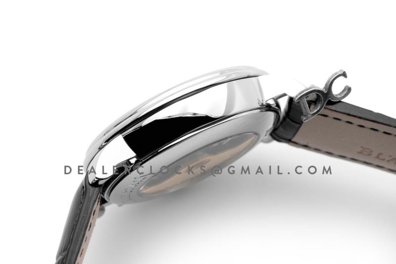 Blancai Villeret Quantieme Complet in Grey Dial on Black Leather Strap