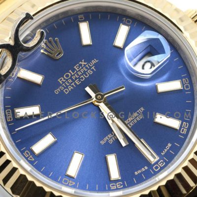 Datejust II 116233 Blue Dial in Yellow Gold/Steel with Stick Markers