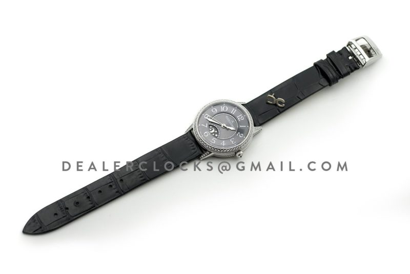 Rendez-Vous Night & Day Grey Dial in Steel on Black Leather Strap