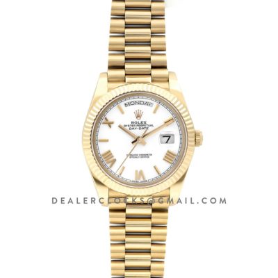 Day-Date 40 228238 White Dial in Yellow Gold