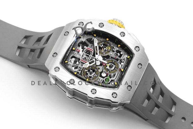 RM 011-03 Automatic Flyback Chronograph in Titanium on Grey Rubber