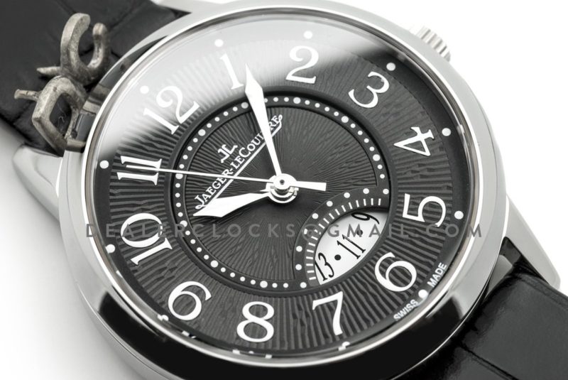 Rendez-Vous Date Black Dial in Steel on Black Leather Strap