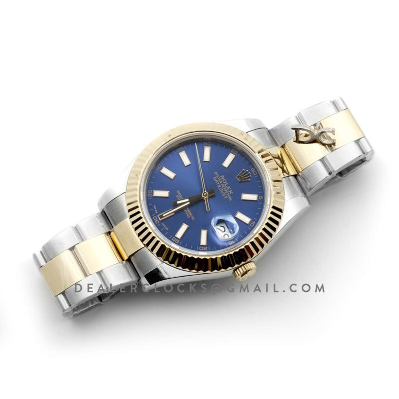 Datejust II 116233 Blue Dial in Yellow Gold/Steel with Stick Markers