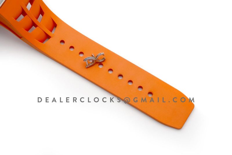 RM 011-03 Automatic Flyback Chronograph in Titanium on Orange Rubber
