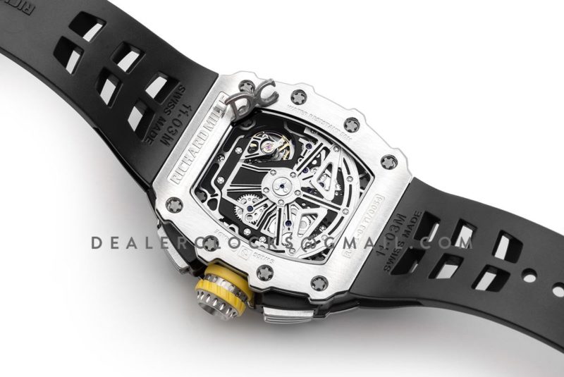 RM 011-03 Automatic Flyback Chronograph in Titanium on Black Rubber