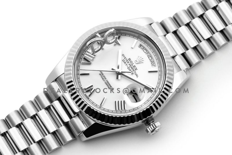 Day-Date 40 228239 White Dial in White Gold