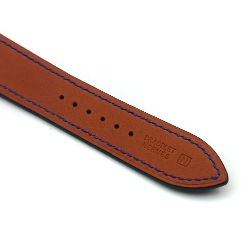 Heure H Rose Gold with Diamond Bezel and Markers on Blue Epsom Leather Strap
